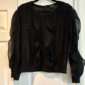 Express Black Lace Top